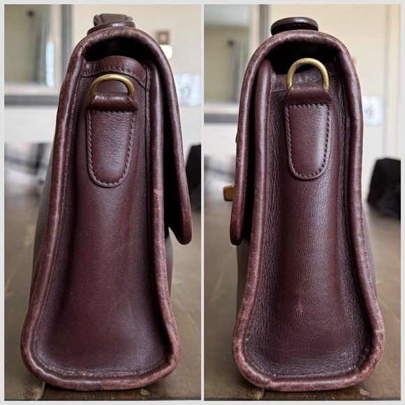 Vintage Coach Court Bag 9870 in Mahogany - Picture 2 of 7